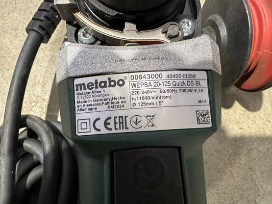 Metabo WEPBA 20-125 QUICK DS BL Winkelschleifer Nr.54