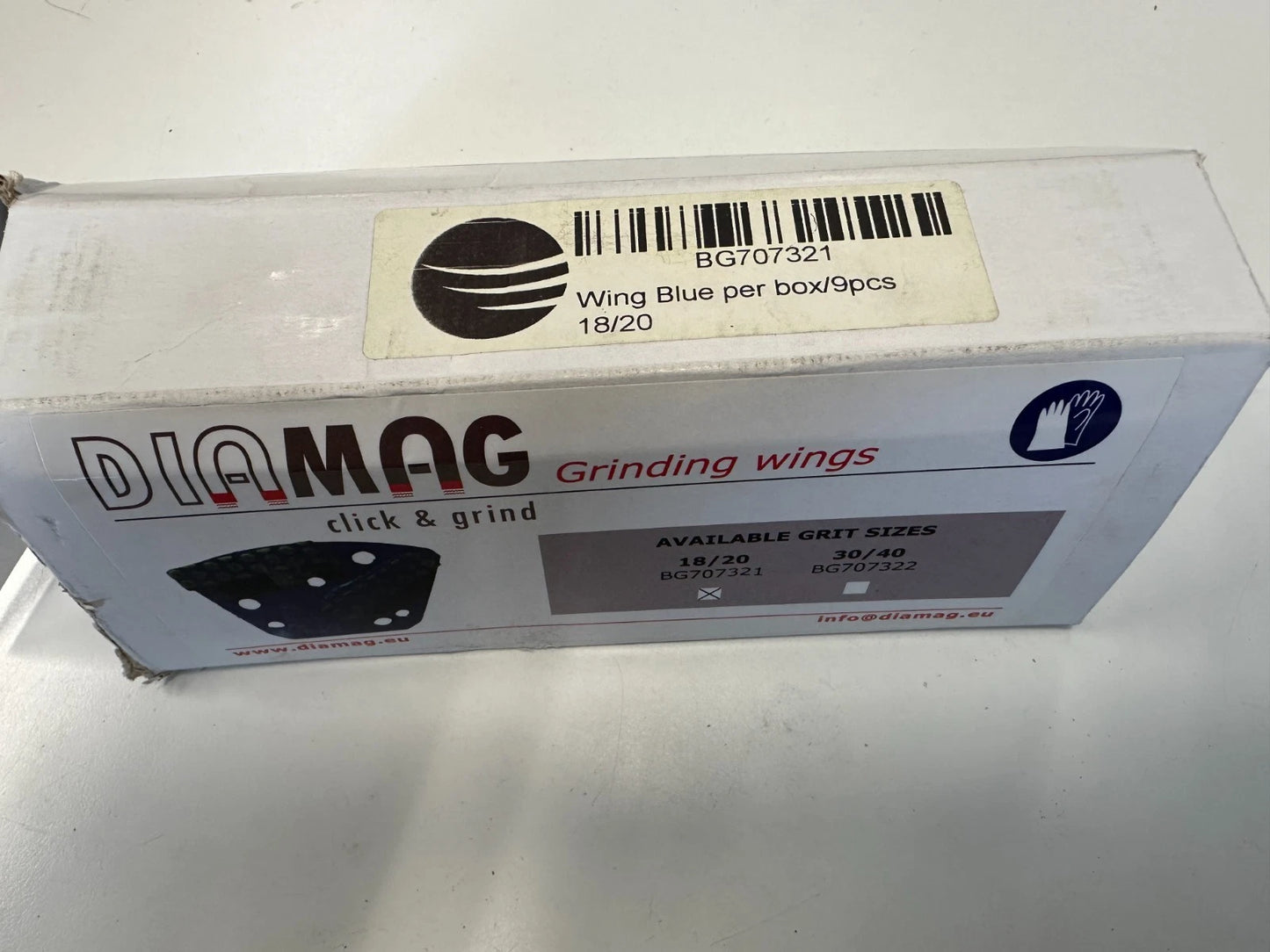 DIAMAG Wing Bleu 9 x diamond segments 18/20 grit