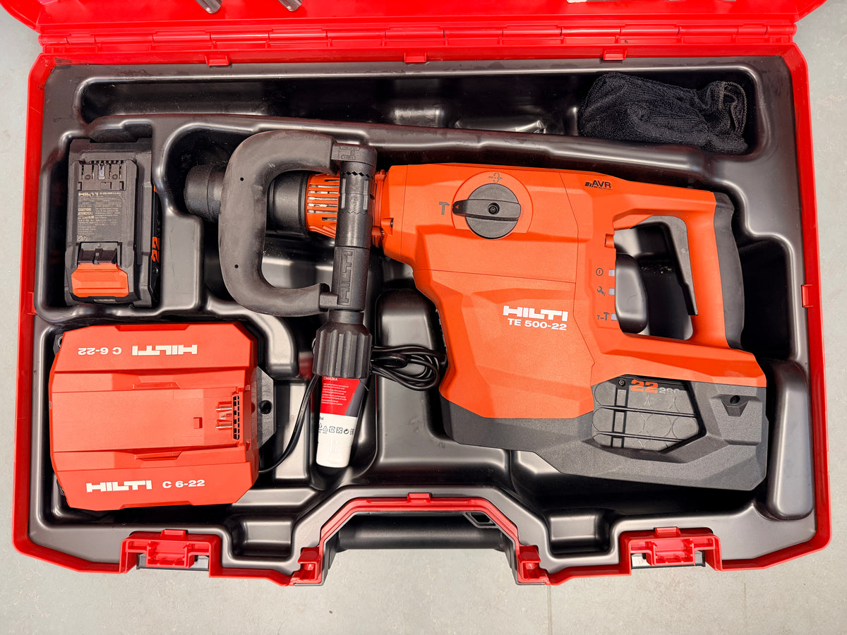 Hilti TE 500-22 SDS-Max accu-hakhamer ongebruikt H4