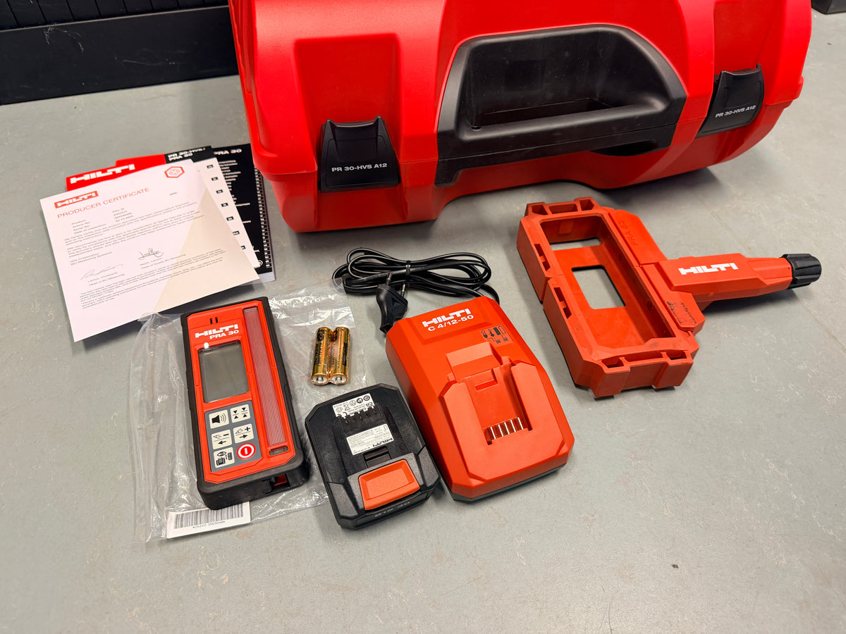 Hilti PR 30-HVS bouwlaser met PRA30 afstandsbediening/ontvanger en PR83 houder H5