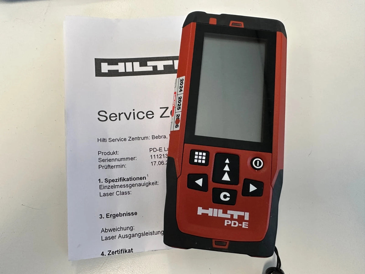1x Hilti PD-E Entfernungsmesser Distanzmessgerät + Zertifikat