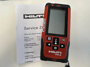 1x Hilti PD-E Entfernungsmesser Distanzmessgerät + Zertifikat