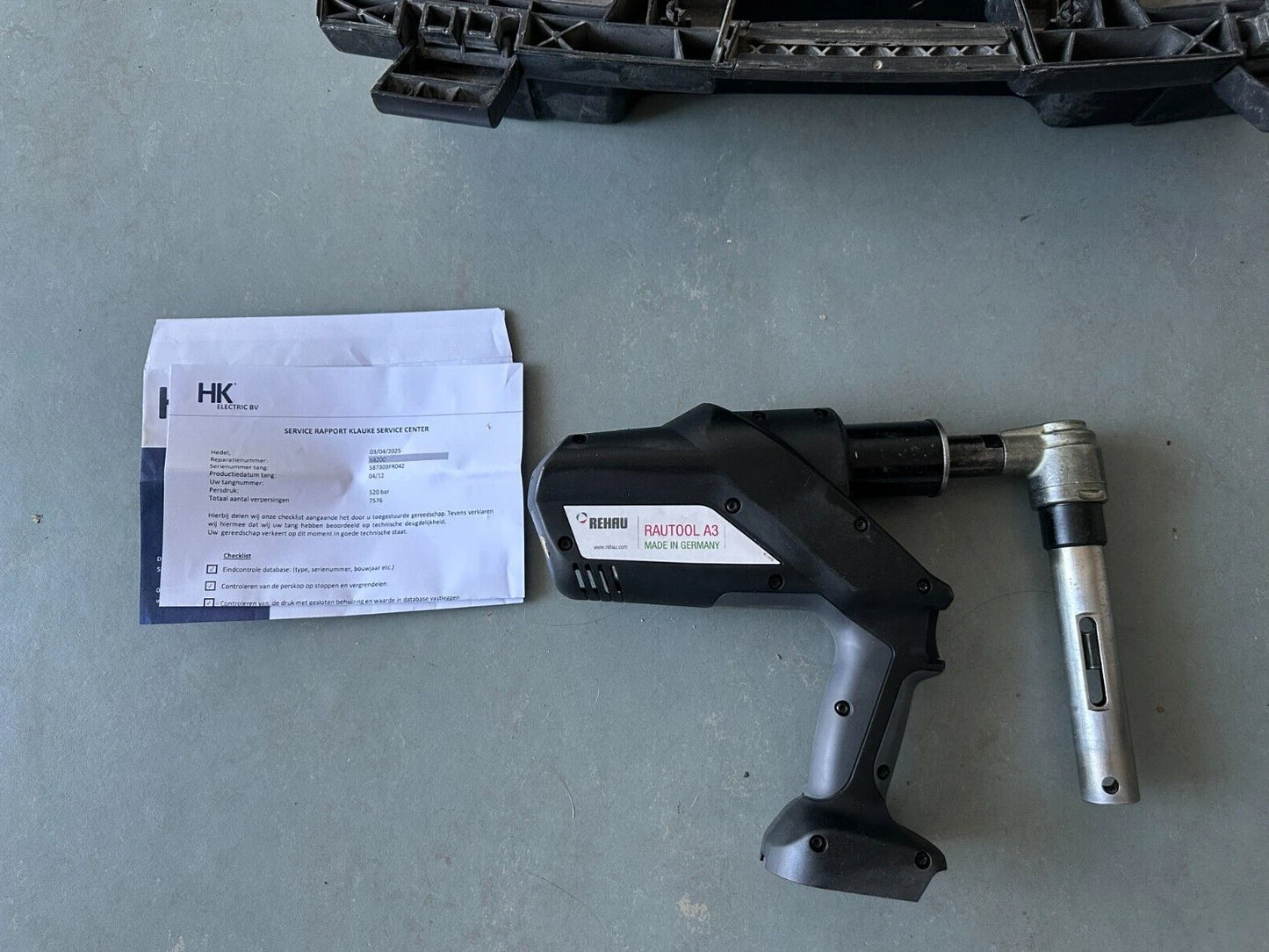 Rehau A3 Presszange Presse Pressmaschine Akku-Schiebehülsengerät Neue Wartung