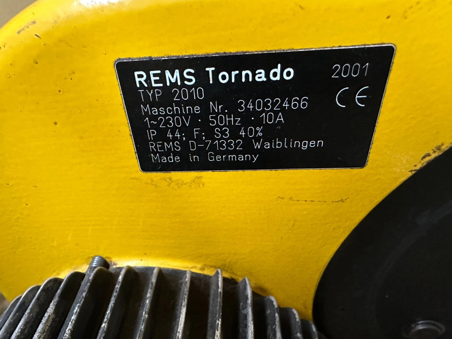 Rems TORNADO 2010 T Gewindeschneidmaschine für Rohrgewinde Rohrschneidemaschine