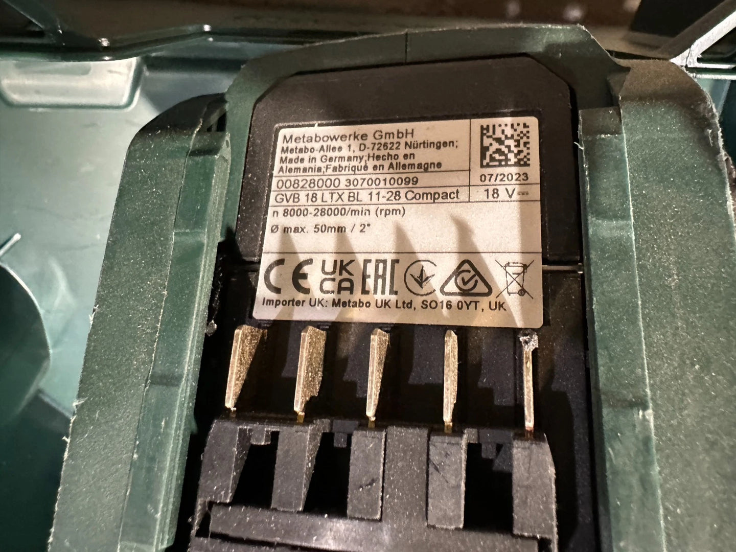 Metabo GVB 18 LTX BL 11-28 Compact  Akku-Geradschleifer Nr.117