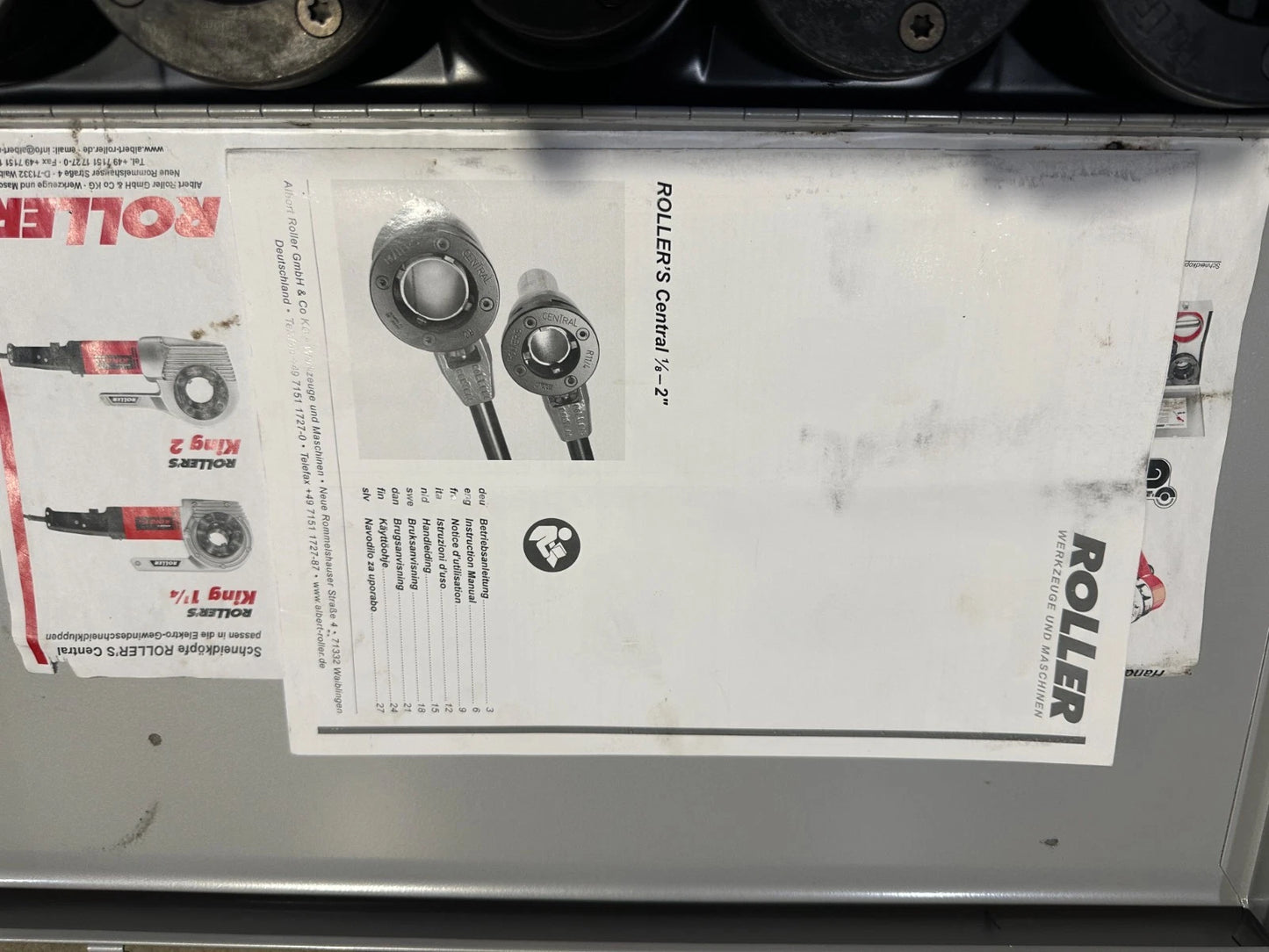 ROLLER'S Central SET  Gewindeschneidkluppe 3/8"-2" #471916