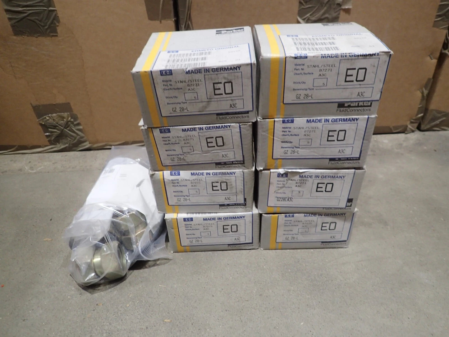 1x Parker GZ 28-L Gerader Zwischenstutzen