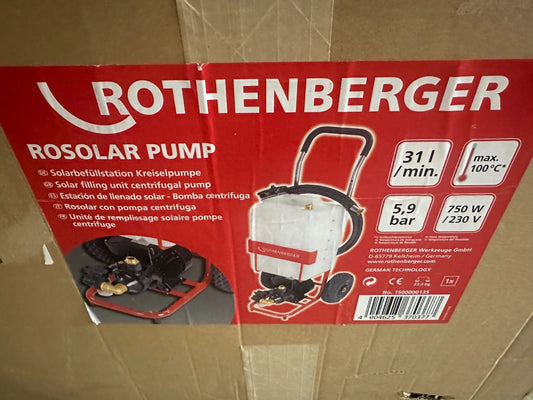 Rothenberger Rosolar Pump No. 1500000135 Solarfüllstation Kreiselpumpe