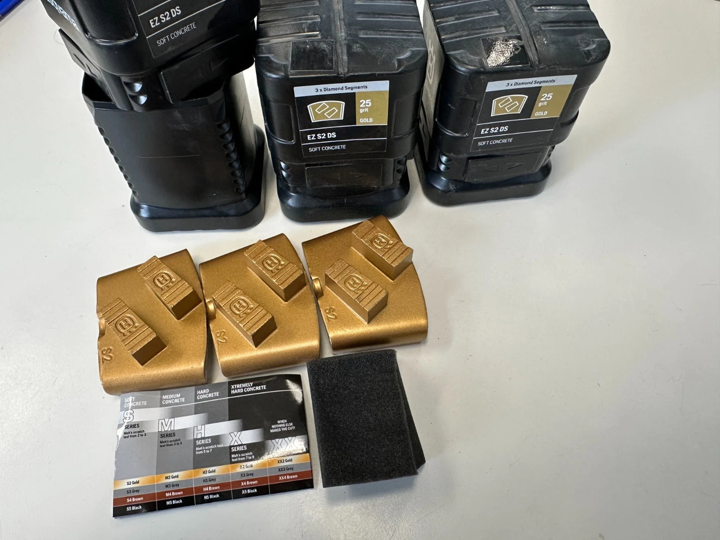 husqvarna Ez S2 Ds 9 x Diamantsegmente 25er Körnung Gold Weichbeton