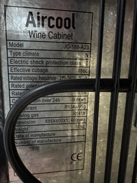 AIRCOOL JC 188-A23 Weinkühler Weinschrank Wein Kühlschrank mit Glastür 103L