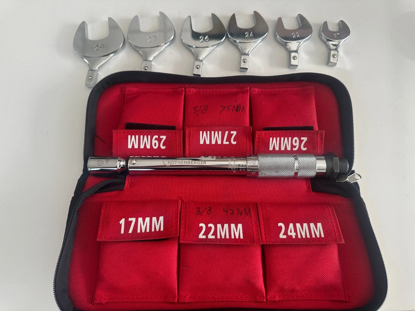 Rothenberger 175001 Drehmoment-Gabelschlüssel-Set 14 - 77 Nm Vorführgerät