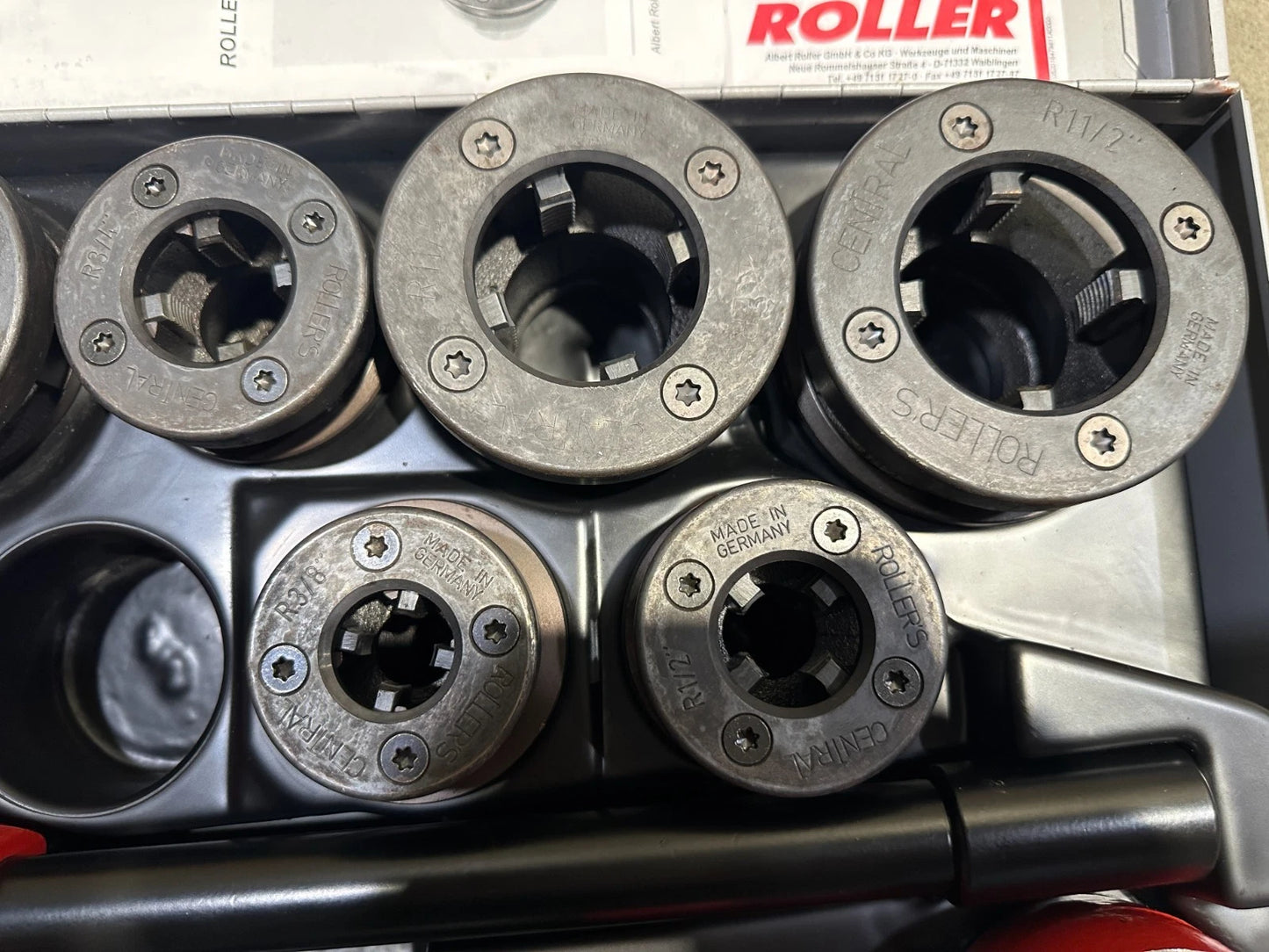 ROLLER'S Central SET  Gewindeschneidkluppe 3/8"-2" #471916
