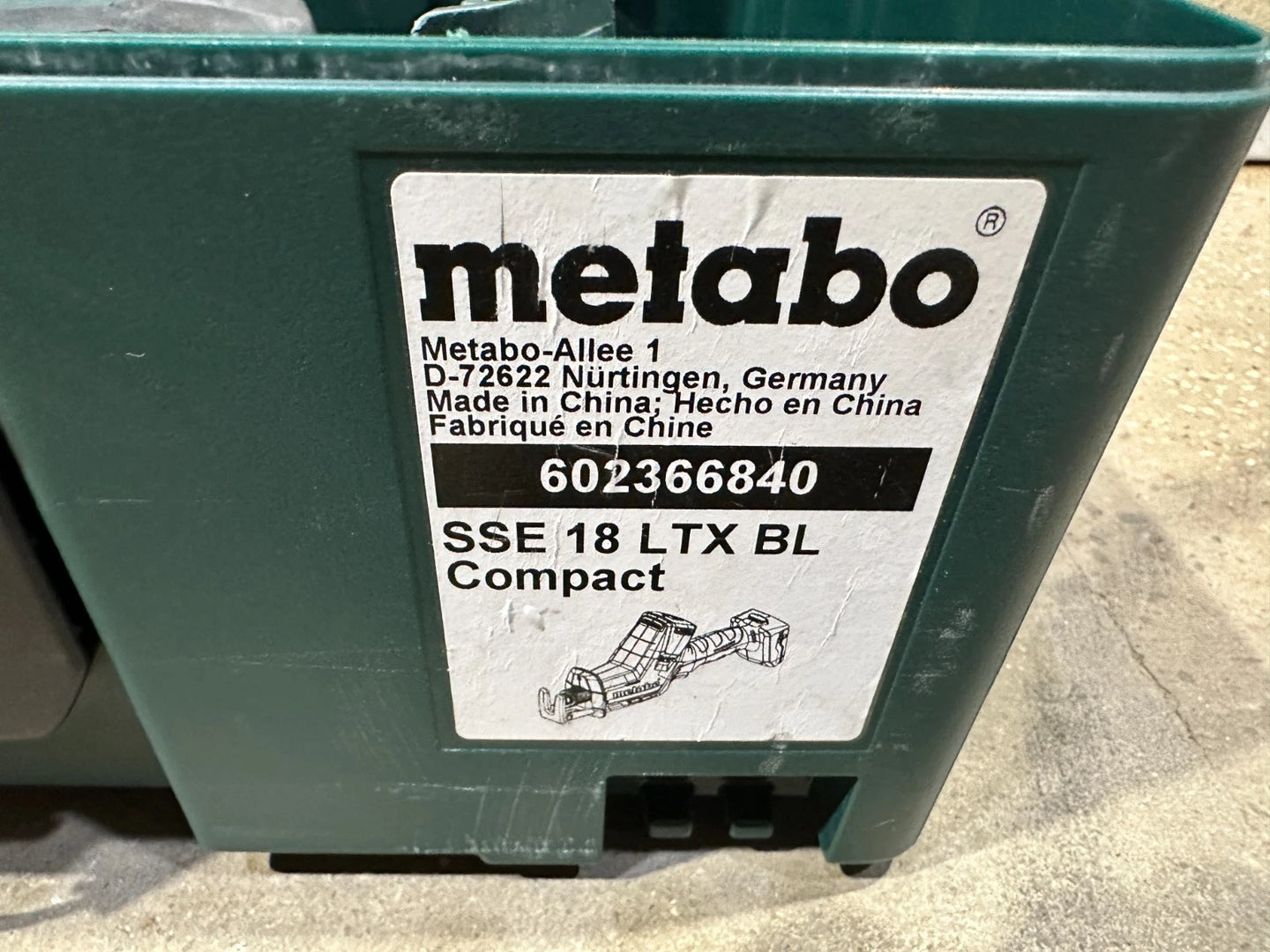 Metabo SSE 18 LTX BL Säbelsäge Sägemaschine Akku Säge Nr.4 4061792181298