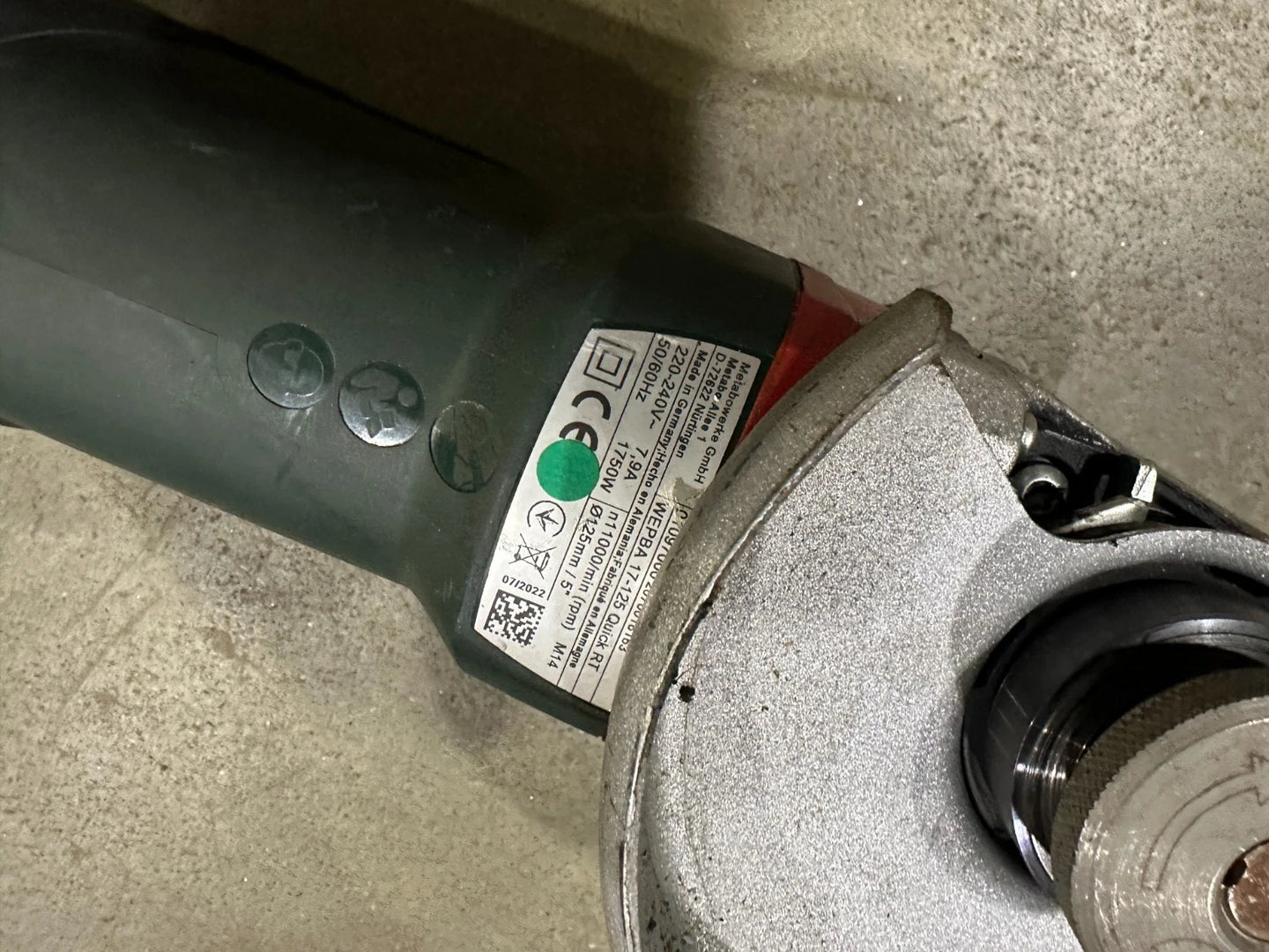 Metabo WEPBA 17-125 QUICK RT Winkelschleifer  Nr.122