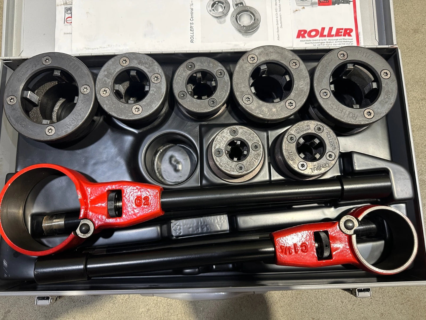 ROLLER'S Central SET  Gewindeschneidkluppe 3/8"-2" #471916