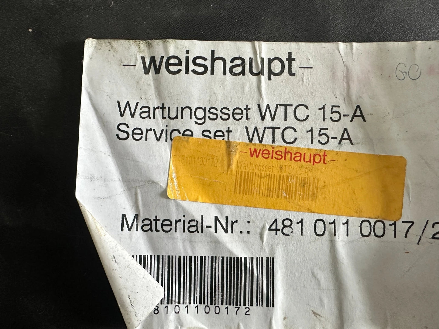 Weishaupt Maintenance Set WTC 15-A
