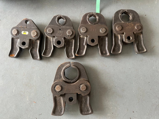 Viega Press gun 5 mit 5 Viega Pressbacken V12 V22 V28 V35 V42