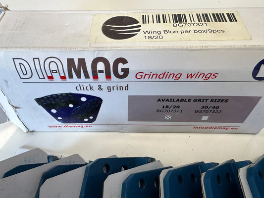DIAMAG Wing Bleu  9 x Diamantsegmente 18/20er Körnung