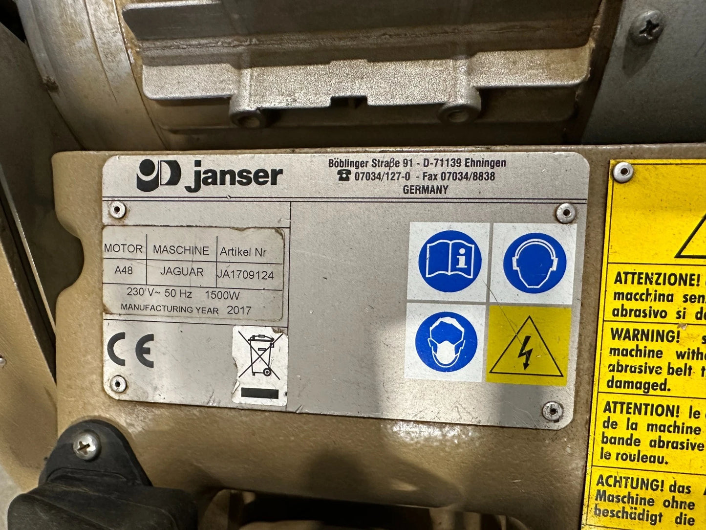 Janser Jaguar Parkettschleifmaschine   Scorpion Künzle & Tasin