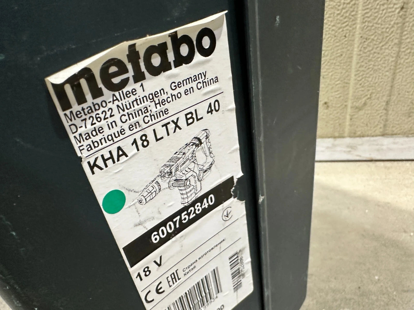 Metabo KHA 18 LTX BL 40 ohne Akku & Ladegerät (600752840) Vorführgerät Nr.65 4061792199934
