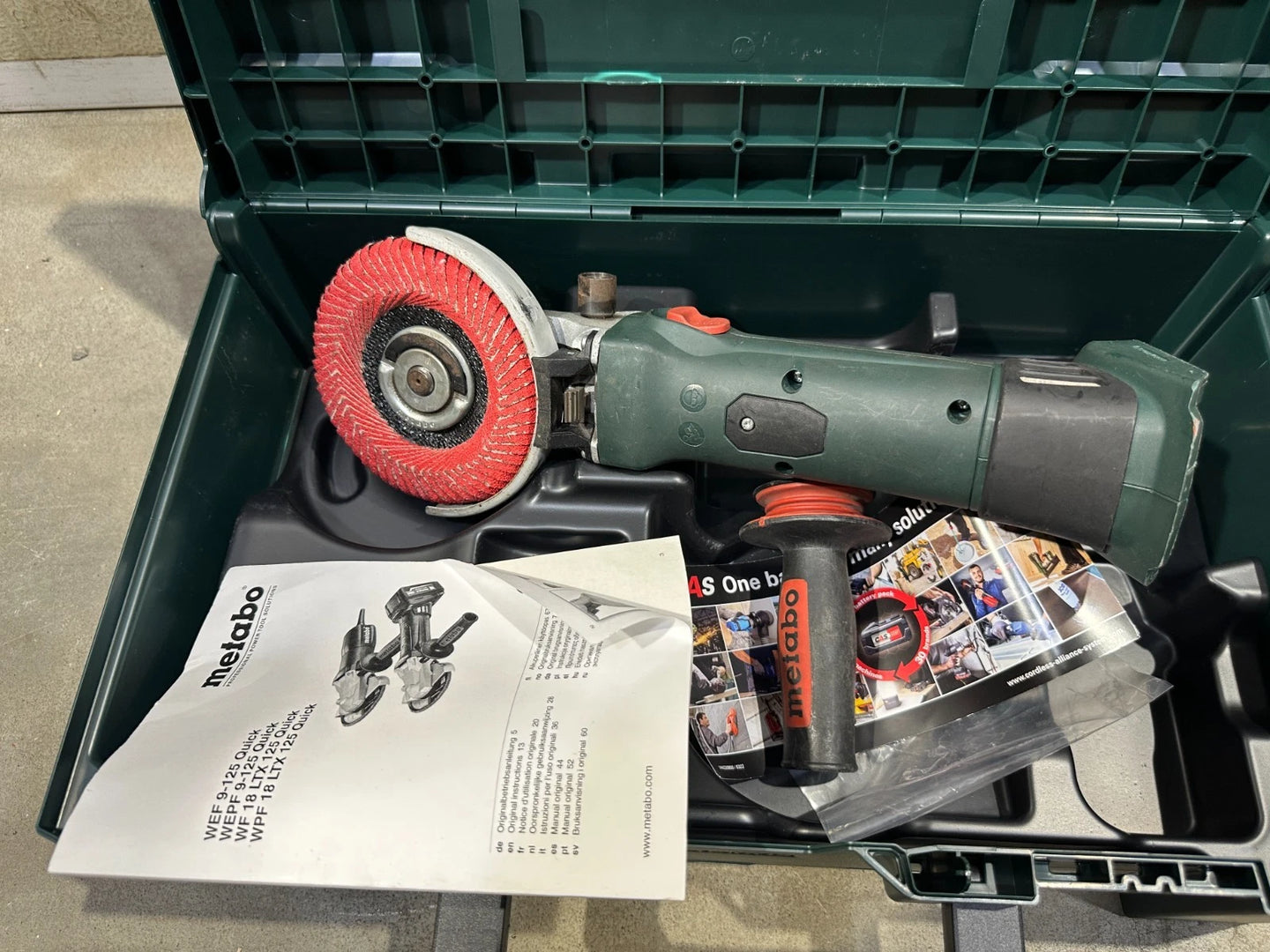 Metabo Akku-Flachkopf-Winkelschleifer WF 18 LTX 125 Quick Nr.16 4007430287182