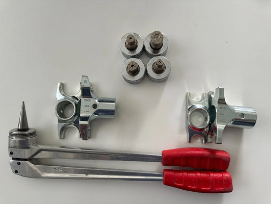 TECE  Pressbacken 16-32mm mit RO / Aufweitzange Schiebehülsengerät