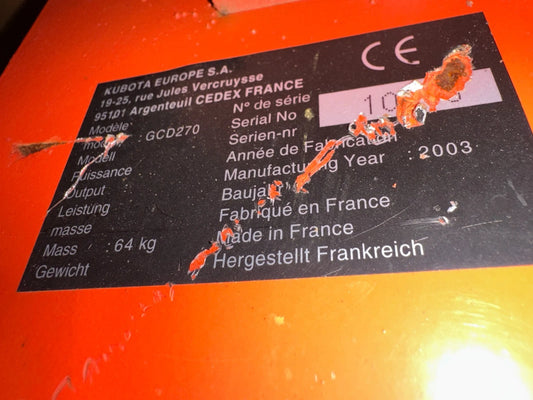 Kubota GCD 270 Grasfangbehälter für T-serie ride-on Rasenmäher  T1880, T2080