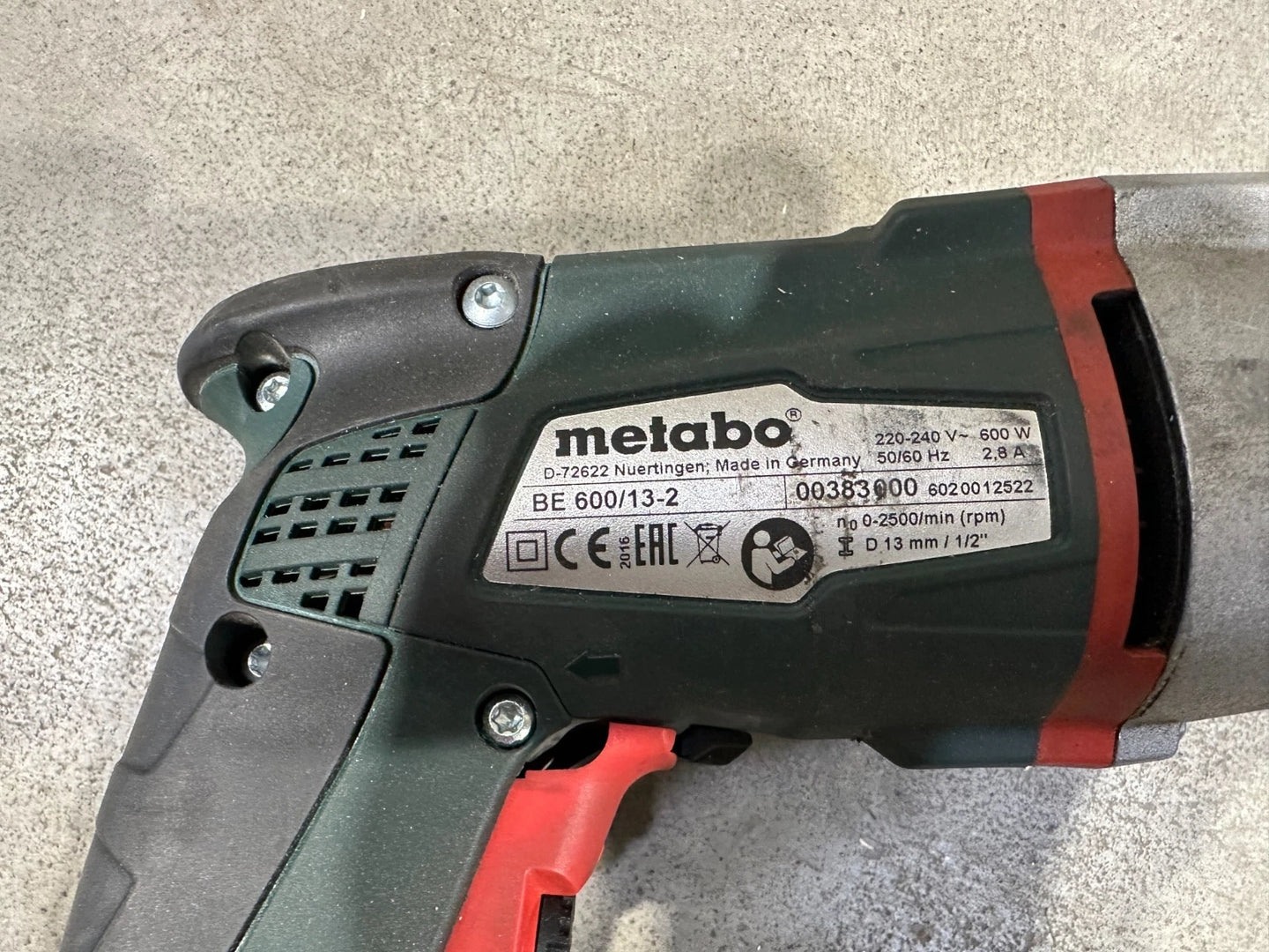 Metabo Bohrmaschine BE 600/13-2, 600 Watt, 2-Gänge  Nr.85