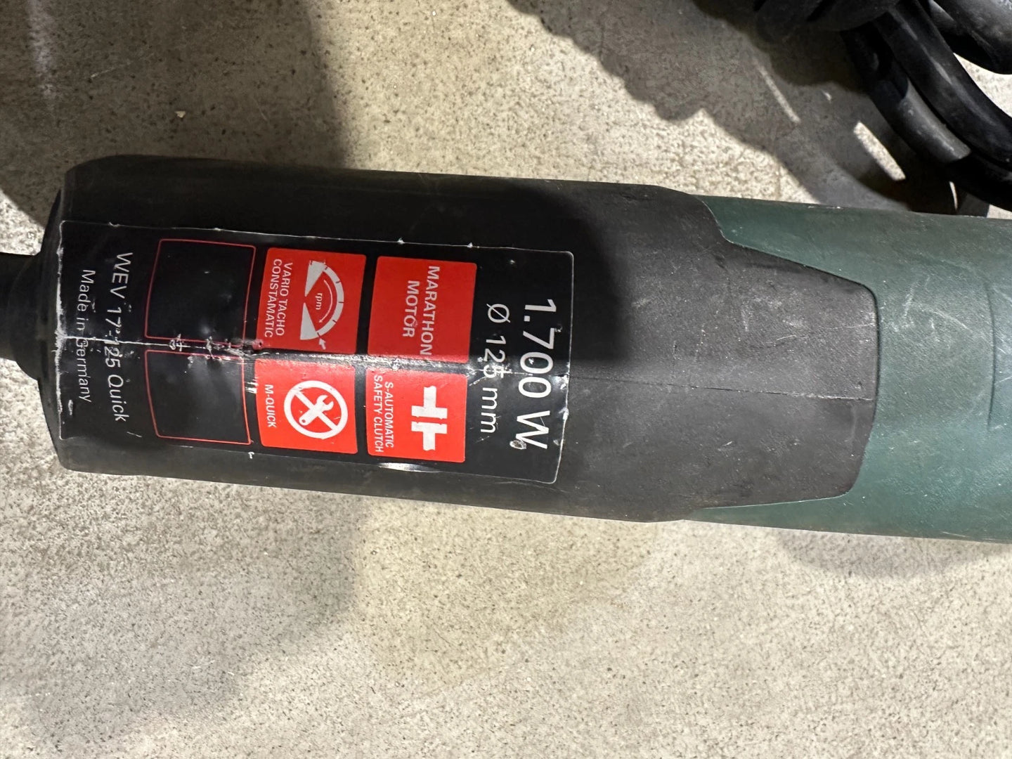 Metabo WEV 17-125 QUICK  Winkelschleifer Nr.127