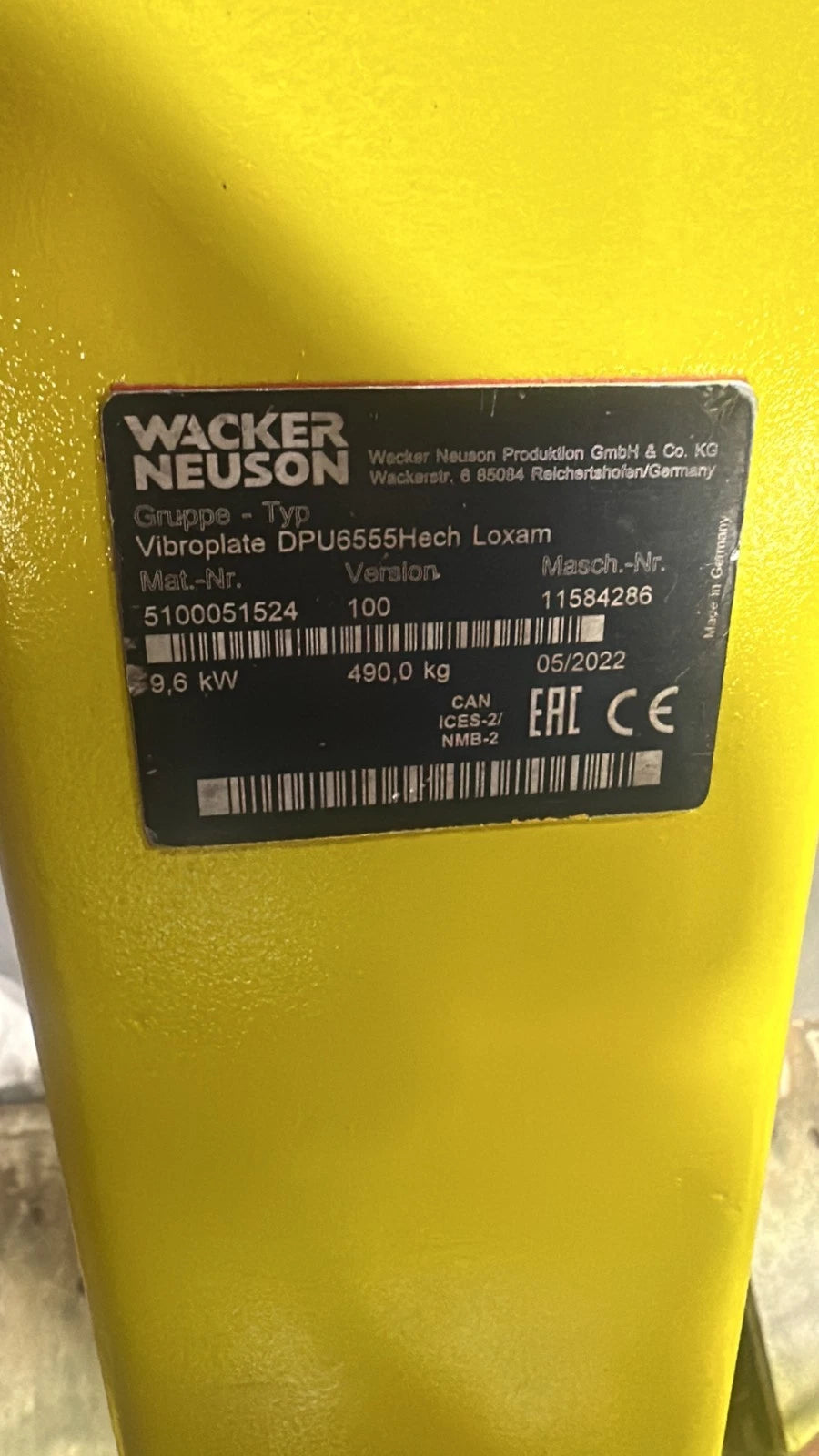 Wacker  DPU 6555 mit E-Start Bjr.2022 ---  mit 36 Stunden