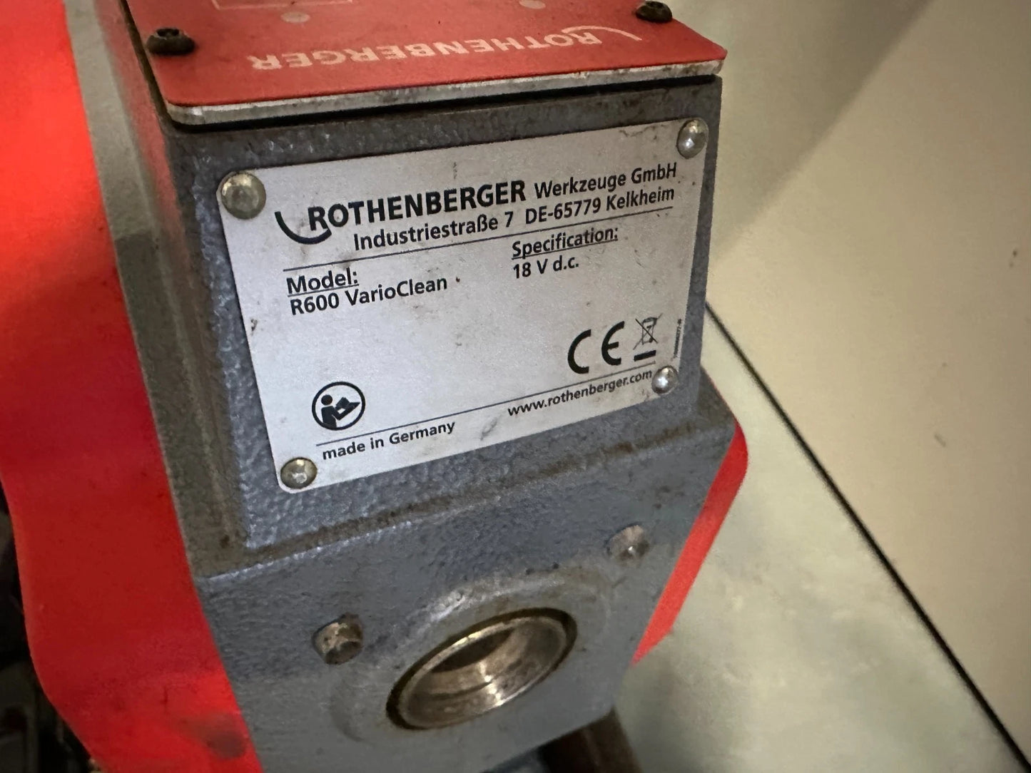 Rothenberger R600 Vario Clean  18V 8.0Ah Rohrreinigungsmaschine