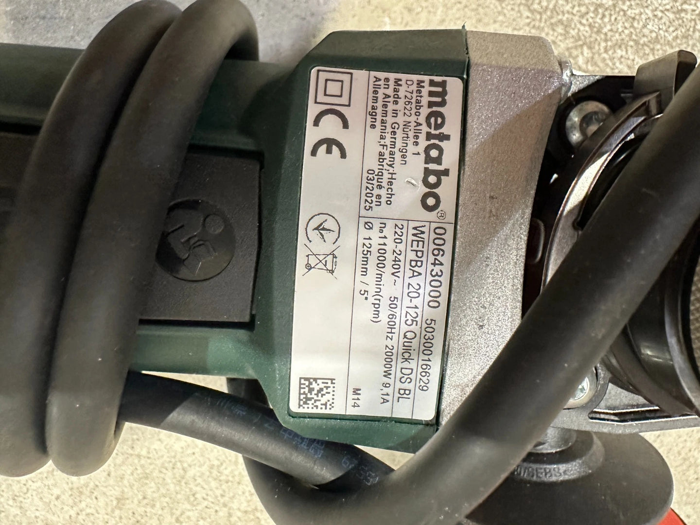 Metabo WEPBA 20-125 QUICK DS BL Winkelschleifer Nr.48
