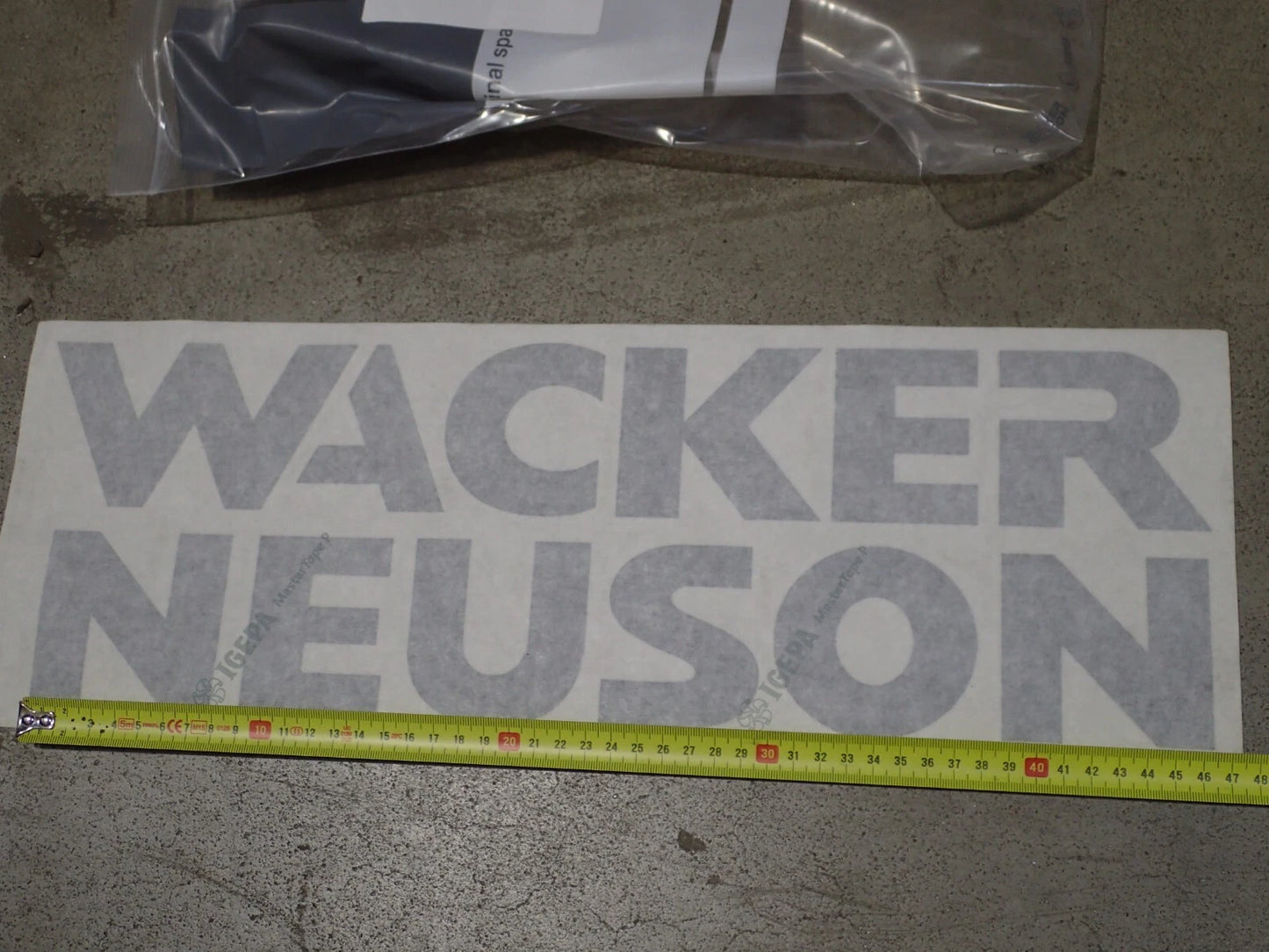 2x Original Wacker Aufkleber LOGO 160mmx470mm