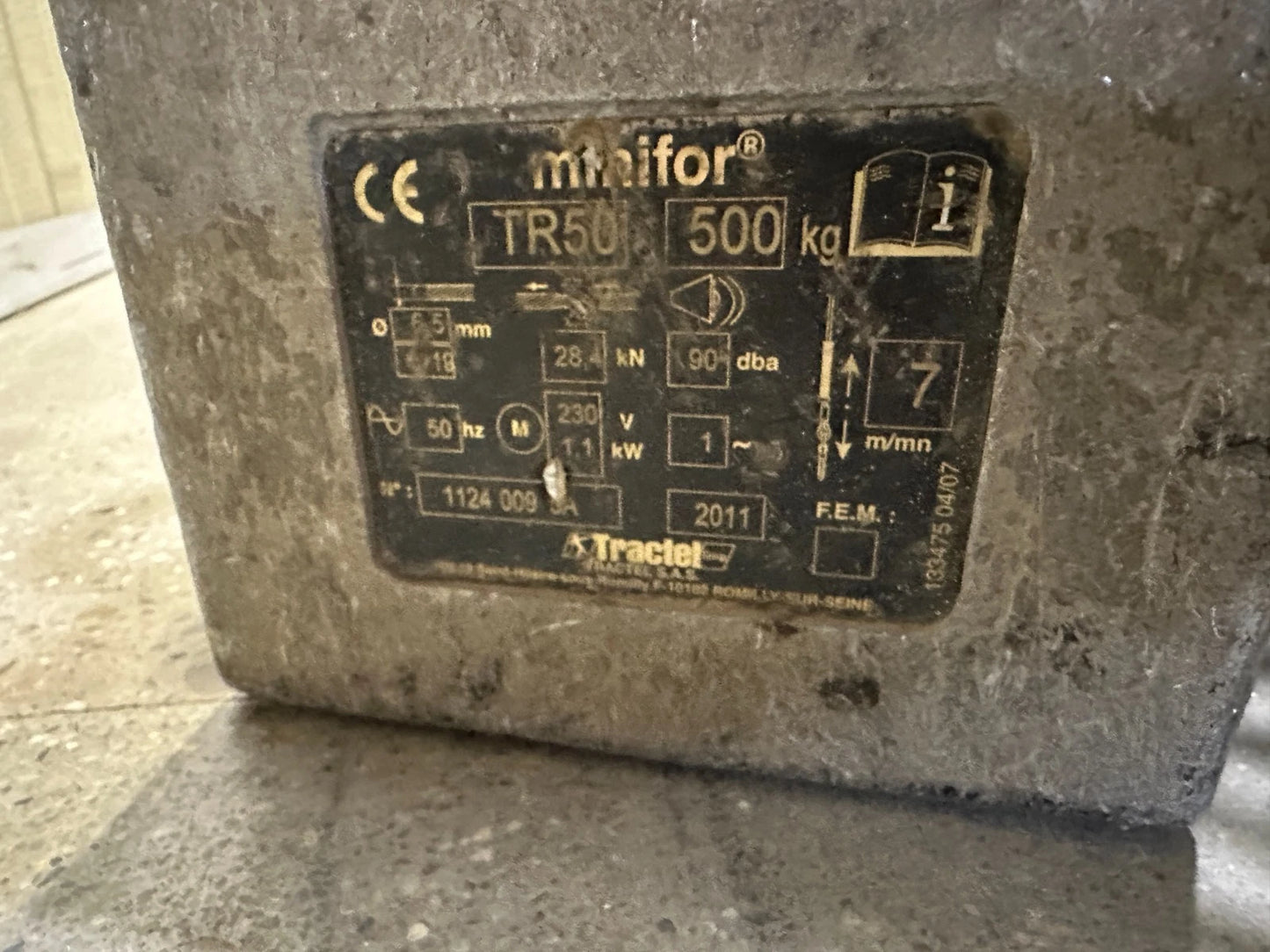 Minifor TR 50 Tragbarer Motorseilzug 230V