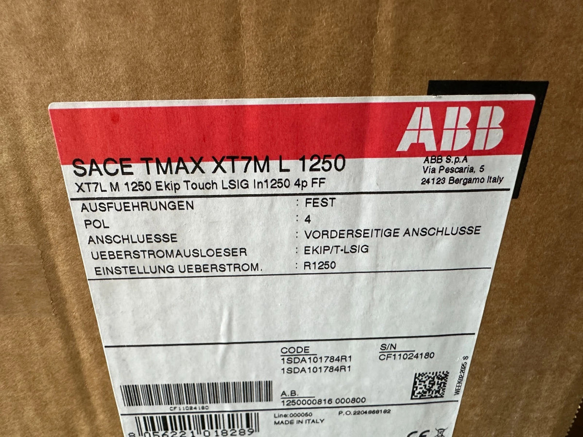 ABB SACE Tmax XT7M L 1250 ist ein leistungsstarker Kompaktleistungsschalter