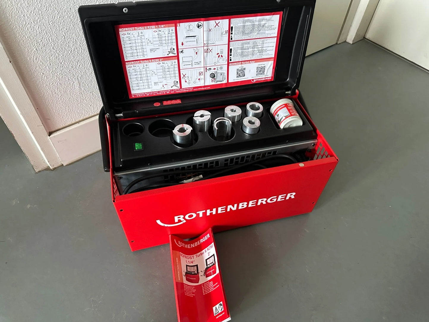 Rothenberger ROFROST TURBO II R290 Einfriergerät 1/4" inkl. 6 Reduziereinsätze 4004625470336