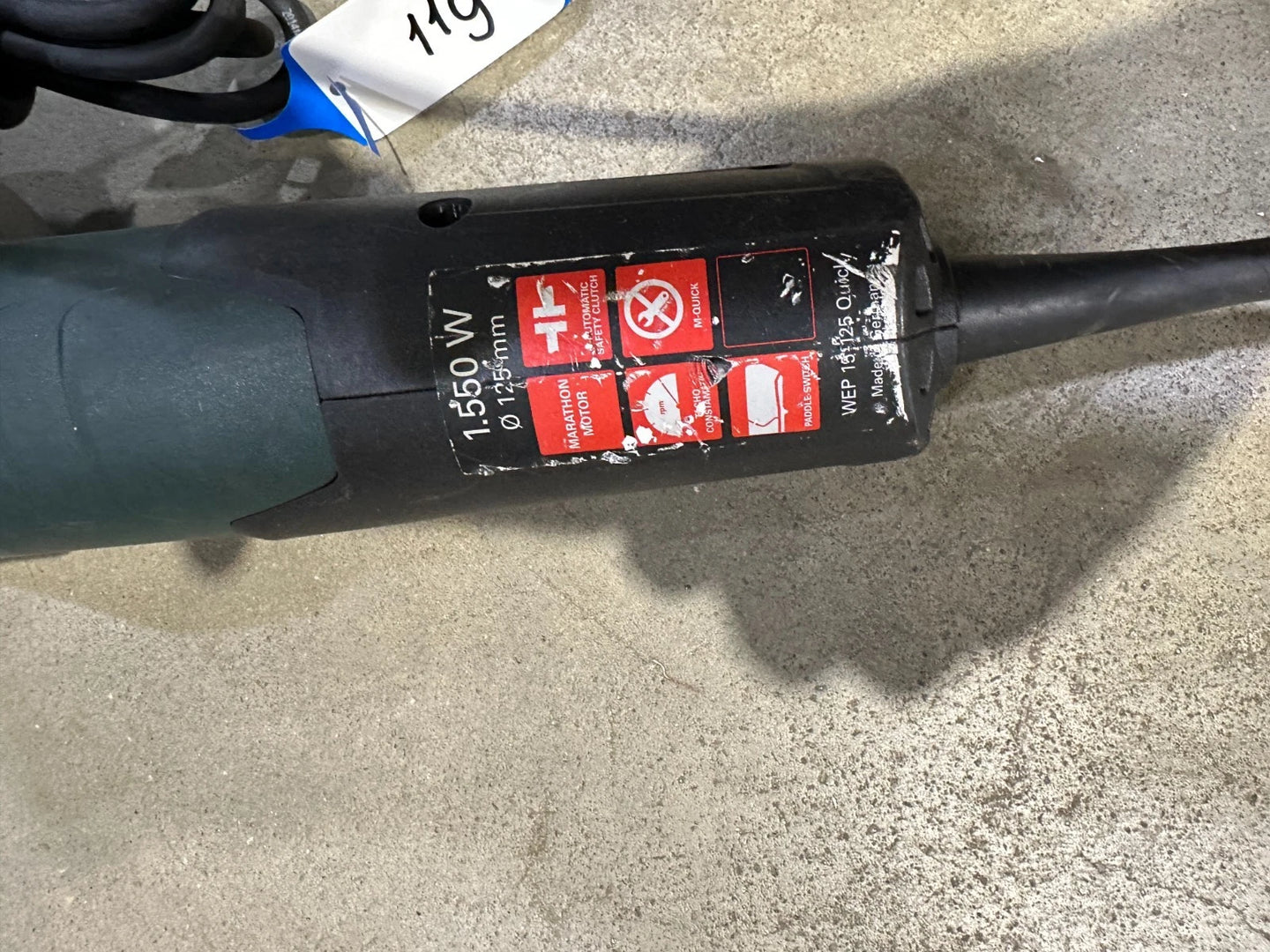 Metabo WEP 15-125 QUICK Winkelschleifer Nr.119