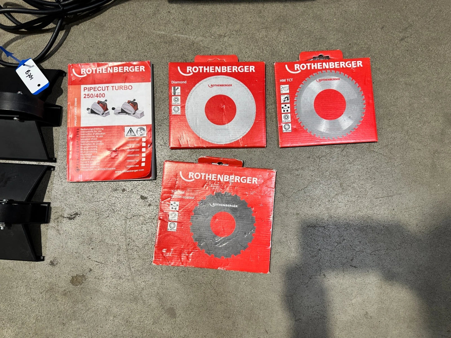 Rothenberger Pipecut Turbo 400 Rohrschneider, 3x Sägeblätter, 3 Schienen