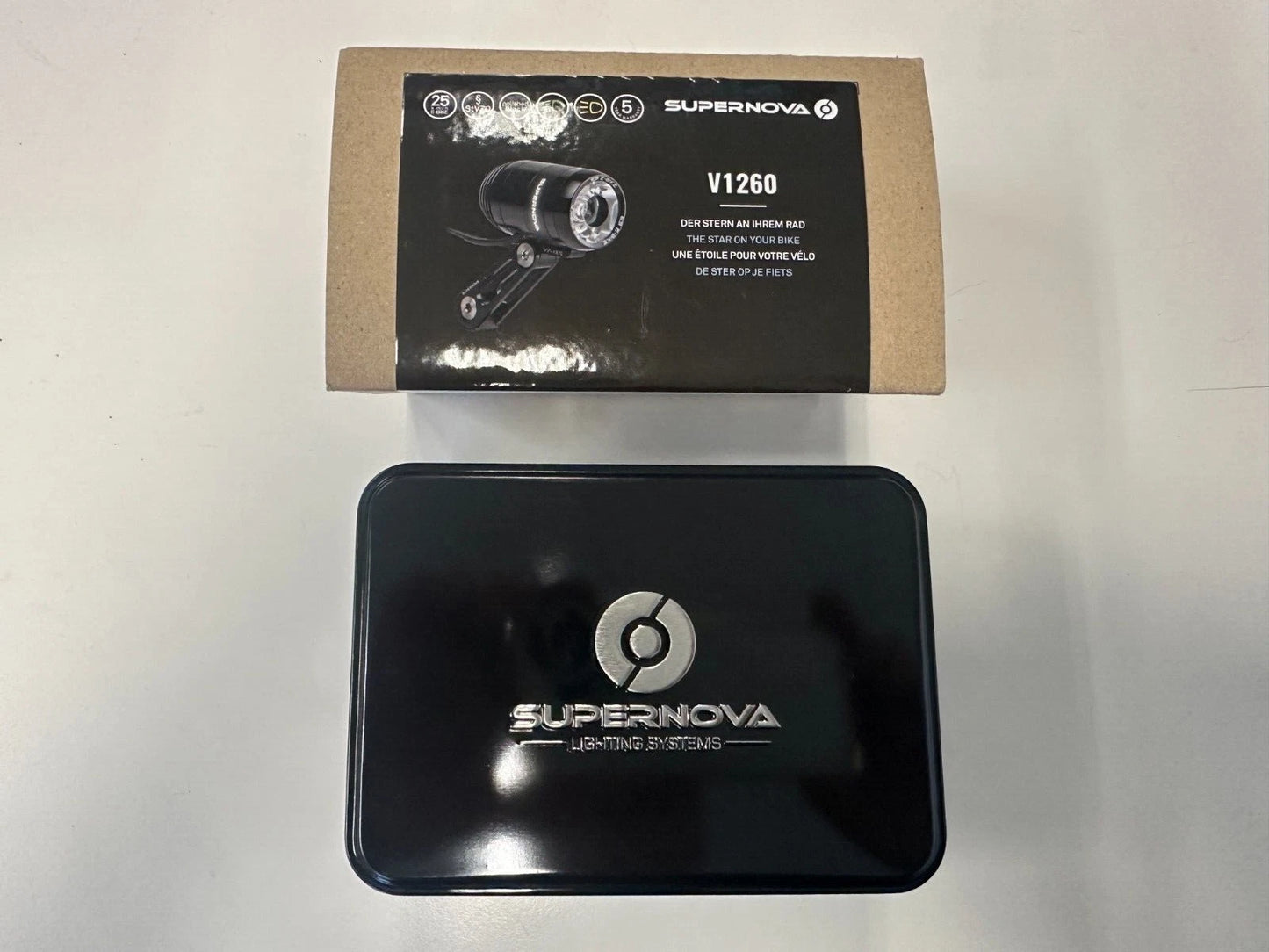 Supernova V1260 Dynamo Light LED Headlight L-STK-EB1260R-BLK