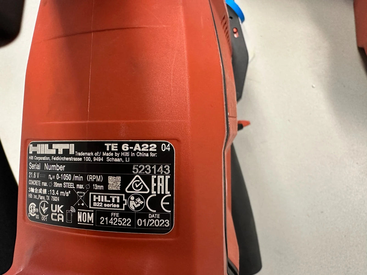 Hilti TE 6-A22 mit Hilti TE DRS-6-A  Ohne Akku und Ladegerät