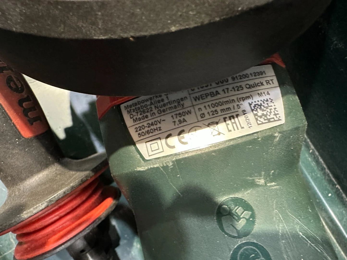 Metabo WEPBA 17-125 QUICK RT Winkelschleifer  Nr.129