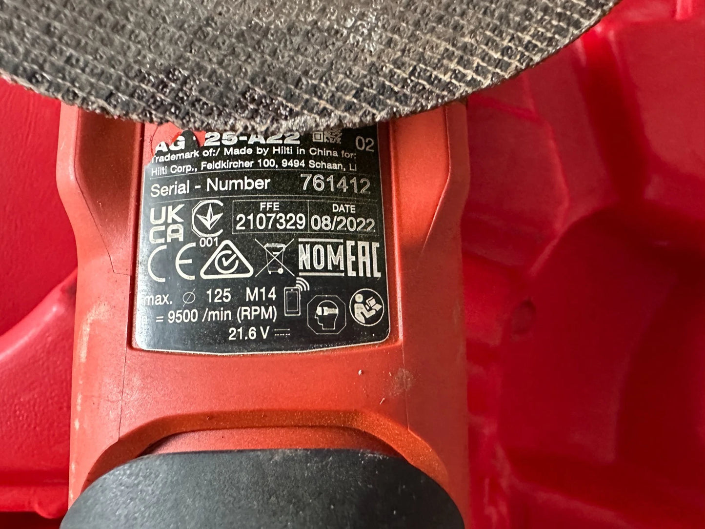 Hilti AG 125-A22 im Koffer B739