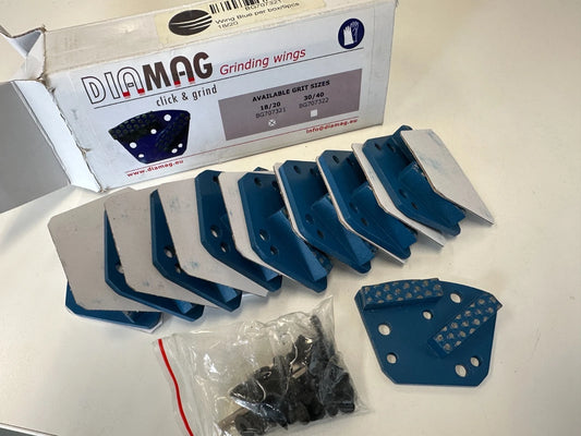 DIAMAG Wing Bleu 9 x diamond segments 18/20 grit