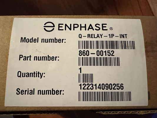 ⚡Enphase Q Relay Relay 1 Phase Power Disconnect Device Q-RELAY-1P-INT⚡