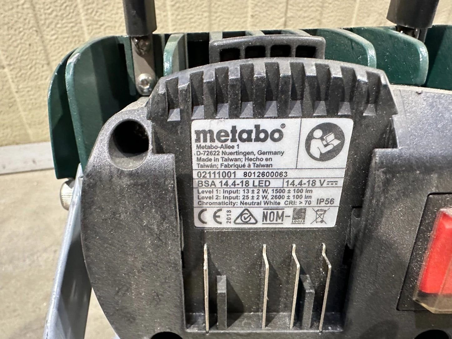 Metabo BSA 14.4-18 LED  Akku-LED-Baustrahler Nr.86
