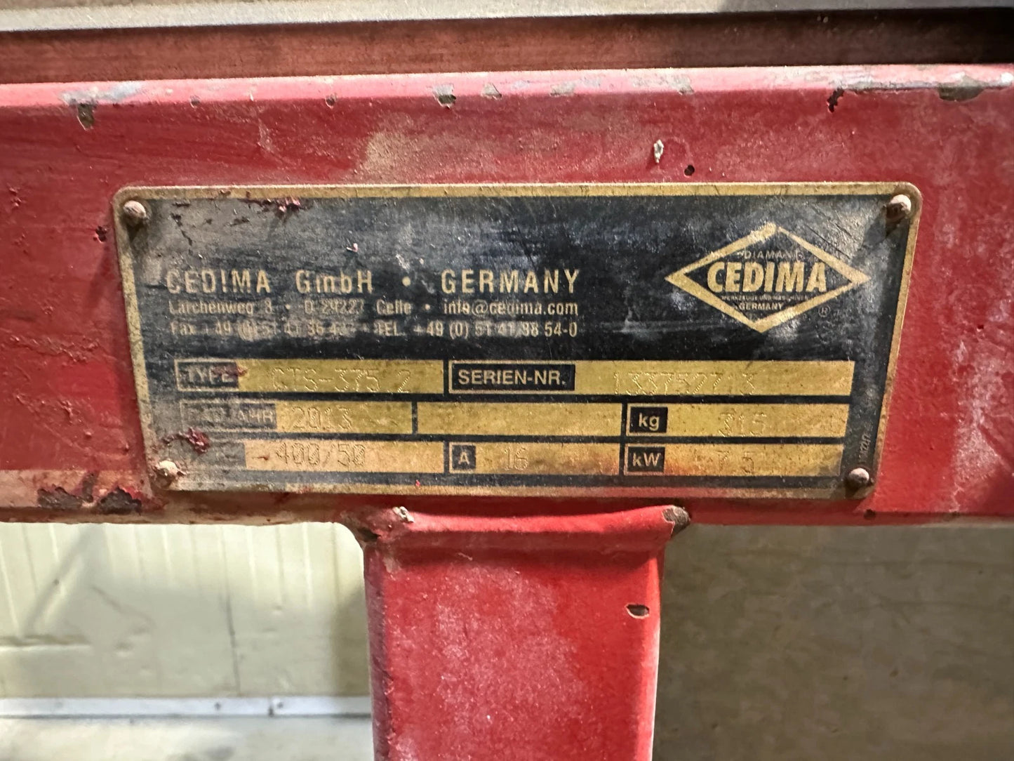 Cedima CVS 375.2  Blocksteinsäge Steinsäge Diamantsägeblatt.